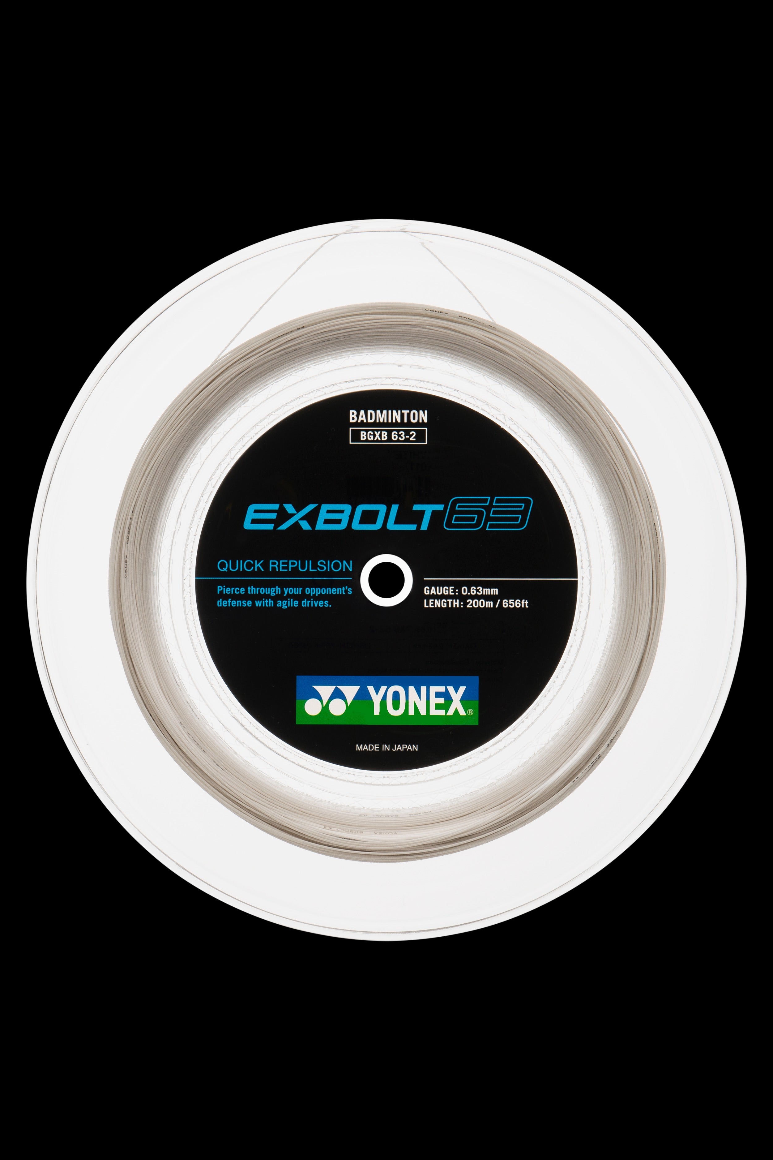 Yonex Exbolt 63 high sound badminton strings for badminton racket