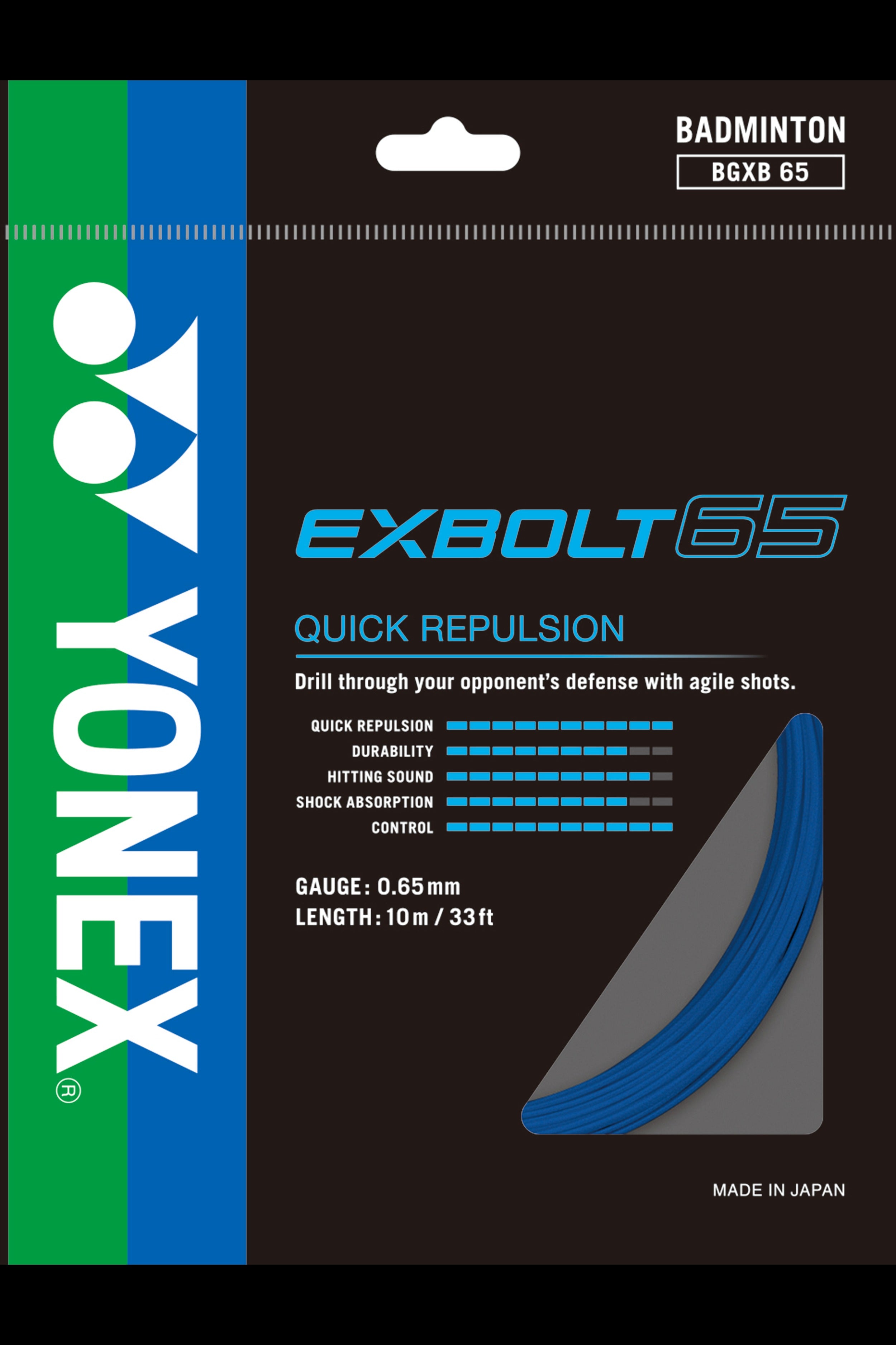 Yonex Exbolt 65 badminton string nylon multifilament core