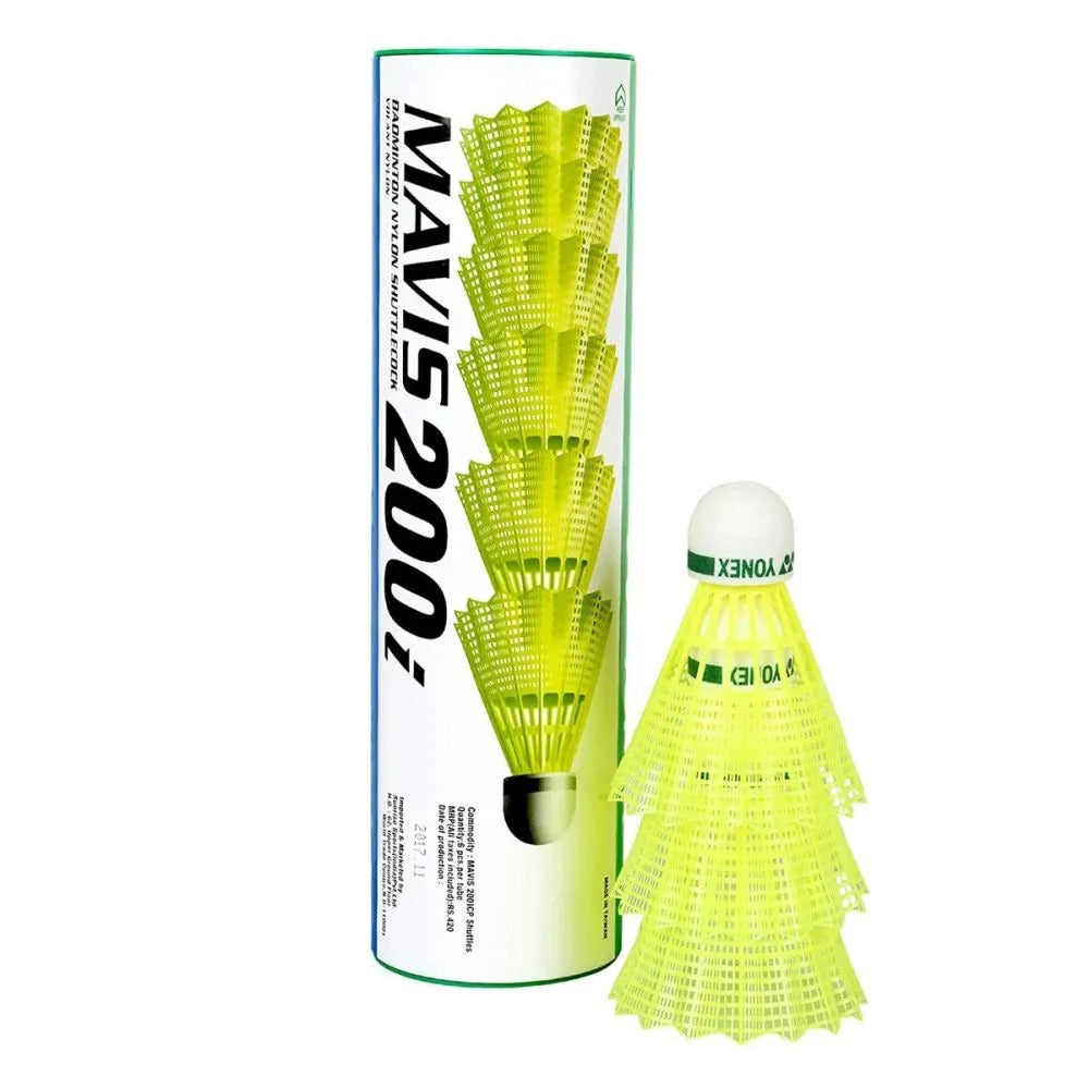 Yonex Mavis 200i badminton shuttlecock with durable flight and control
