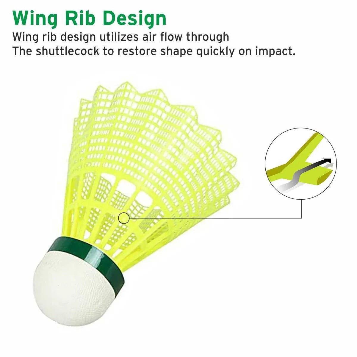 Yonex Mavis 350 nylon shuttlecock yellow with white cap