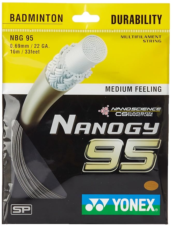 Yonex Nanogy 95 badminton strings specs and review for power and precision